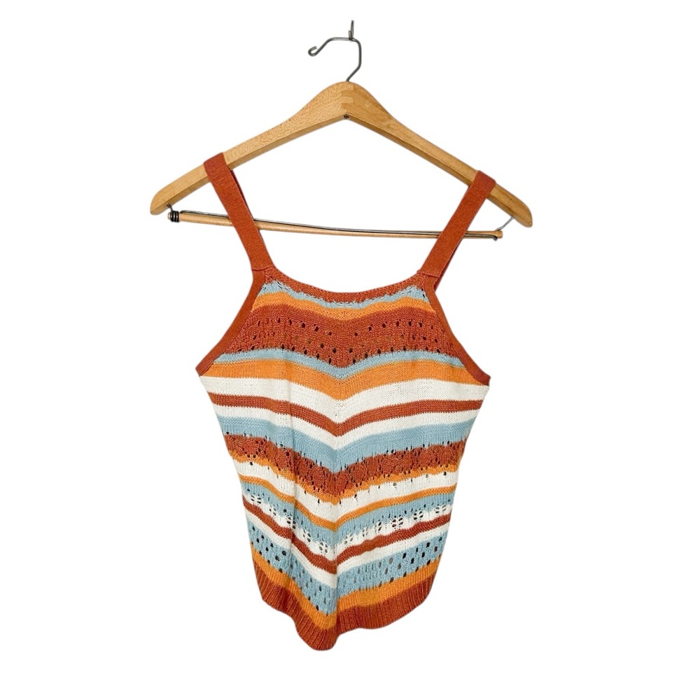 Derek‎ Heart Retro Knit Tank Top Shirt Large L